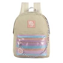 Mochila Up4you Larissa Manoela Luxcel Bege Bege