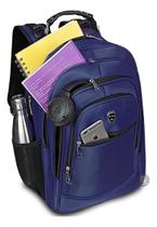 Mochila Urbana Bolsa Notebook Masculina Feminina Impermeável Resistente Reforçada Grande Executiva Escolar Viagem Faculdade Cor Azul Mochilândia M810