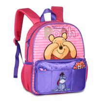Mochila Ursinho Pooh Bolsa de Costas Escolar Meninas Maternal