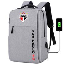 Mochila USB Escolar com Estampa de Time de Futebol SP, Ideal para Notebooks e Trabalho Mochila USB Escolar com Estampa de Time de Futebol SP, Ideal para Notebooks e Trabalho