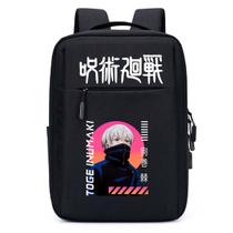 Mochila USB Escolar Estampa Infantil Anime Jujutsu Kaisen Notebooks, Trabalho Escola Interface USB