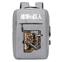 Mochila USB Escolar Estampa Infantil Attack On Titan Notebooks, Trabalho Escola Interface USB