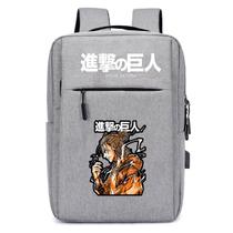 Mochila USB Escolar Estampa Infantil Attack On Titan Notebooks, Trabalho Escola Interface USB
