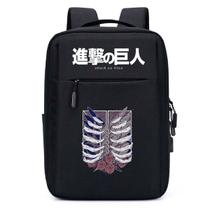Mochila USB Escolar Estampa Infantil Attack On Titan Notebooks, Trabalho Escola Interface USB