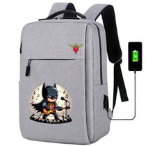 Mochila USB Escolar Estampa Infantil Batman Notebooks, Trabalho Escola (Interface USB)