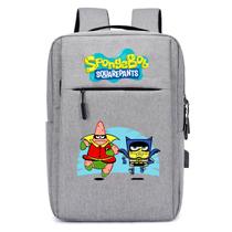 Mochila USB Escolar Estampa Infantil Bob Esponja Notebooks, Trabalho Escola (Interface USB)