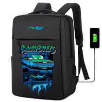 Mochila USB Escolar Estampa Infantil Carros Notebooks, Trabalho Escola (Interface USB)