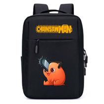 Mochila USB Escolar Estampa Infantil Chainsaw Man Notebooks, Trabalho Escola Interface USB