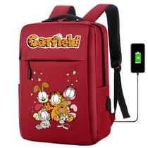 Mochila USB Escolar Estampa Infantil Garfield Notebooks, Trabalho Escola (Interface USB)