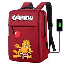 Mochila USB Escolar Estampa Infantil Garfield Notebooks, Trabalho Escola (Interface USB)