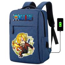 Mochila USB Escolar Estampa Infantil One Peace Notebooks, Trabalho Escola Anime Chute Extra Forte Sanji Mochila USB Escolar Estampa Infantil One Peace Notebooks, Trabalho Escola Anime Chute Extra Forte Sanji