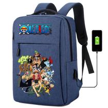 Mochila USB Escolar Estampa Infantil One Peace Notebooks, Trabalho Escola (Interface USB)