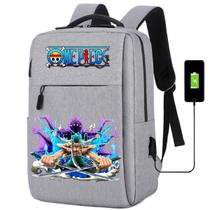 Mochila USB Escolar Estampa Infantil One Peace Notebooks, Trabalho Escola (Interface USB)