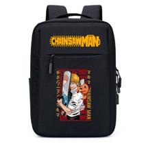 Mochila USB Escolar Infantil Estampa Serra Cabeça Vermelha Estilo Anime Ideal para Escola e Notebook