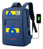 Mochila Usb Moto Backpack Meninos Estudantes