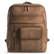 Mochila VELEZ Brown Top Grain Leather para homens e mulheres