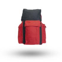 Mochila Vertical em Lona 50Litros - Preto com Vermelho Mochila Vertical em Lona 50Litros - Preto com Vermelho