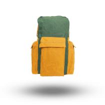 Mochila Vertical em Lona 50Litros - Verde Bandeira com Amarelo Mochila Vertical em Lona 50Litros - Verde Bandeira com Amarelo