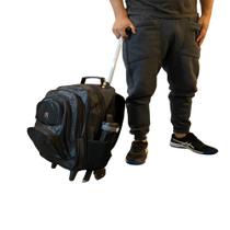 Mochila viagem rodinha Grande Executiva Notebook Luxo 45 Litros