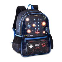 Mochila Video Game com Luzes Bolsa Escolar Infantil Gamer