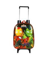 Mochila Vingadores Iron Man Creche Rodinhas Escolar Aulas