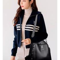 Mochila Vintage Feminina De Couro Macio Antifurto De Ombro Mochila Vintage Feminina De Couro Macio Antifurto De Ombro