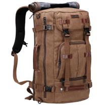 Mochila Vintage WITZMAN de Canvas para Laptop 17" - Marrom