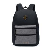 Mochila Volcom School 18L, Cor: Preto/ Cinza Ref: VC6066 Mochila Volcom School 18L, Cor: Preto/ Cinza Ref: VC6066