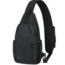 Mochila Voova Crossbody Sling Bag pequena 38x18x8 cm preta Mochila Voova Crossbody Sling Bag pequena 38x18x8 cm preta
