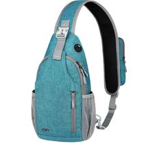 Mochila Voova Sling Crossbody Travel Small Blue 38x18x8 cm