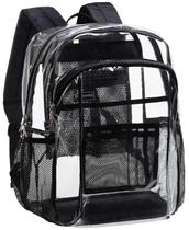 Mochila Vorspack Clear Heavy Duty Black para locais de trabalho universitários