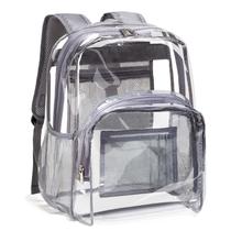 Mochila Vorspack Clear PVC Transparente Heavy Duty Cinza
