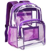 Mochila Vorspack Clear PVC Transparente Heavy Duty Roxa