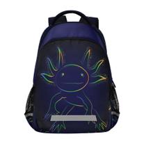 Mochila Vozoza Arco-Íris Axolote para Crianças para a Escola 6-12 Anos Mochila Vozoza Arco-Íris Axolote para Crianças para a Escola 6-12 Anos
