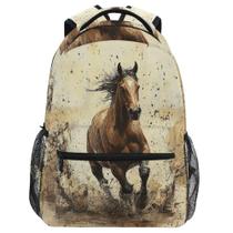 Mochila Wamika Horse Unicorn para crianças em idade escolar de 6 a 16 anos