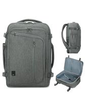 Mochila WANDF expansível para laptop de 17 polegadas Travel 32L cinza