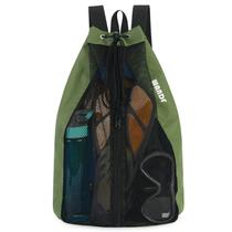 Mochila WANDF Mesh Swim Bag respirável 32x48 cm verde escuro