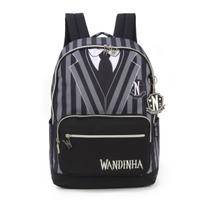 Mochila Wandinha Addams Juvenil Costas Escolar Passeio Girls Cor:Preto Mochila Wandinha Addams Juvenil Costas Escolar Passeio Girls Cor:Preto