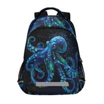 Mochila WEVIBOFU Octopus Bubble Blue Green para crianças de 6 a 12 anos
