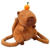 Mochila Whrigud Adorable Capybara com coleira de bicho de pelúcia