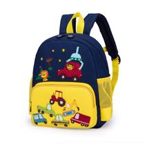 Mochila Willikiva Cute Zoo Little 3D impermeável para crianças amarela
