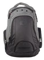 Mochila Wilson de Costas Casual Unissex - Preto e Cinza