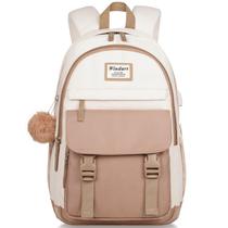 Mochila WINDARS School para meninas adolescentes 17,3" para laptop cáqui Mochila WINDARS School para meninas adolescentes 17,3" para laptop cáqui