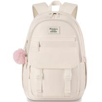 Mochila WINDARS School para meninas adolescentes de 15,6" para laptop bege