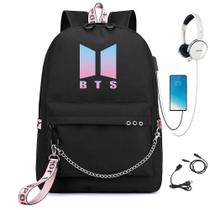 Mochila Wokex BTS - Carregamento USB, à Prova d'Água e em Nylon