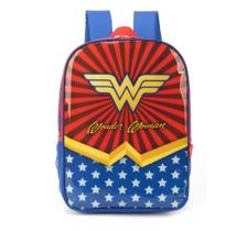 Mochila Wonder Woman de Costas Escolar Juvenil Meninas - Luxcel