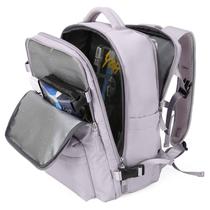 Mochila WONHOX Grande impermeable para viaje para mujer color morado