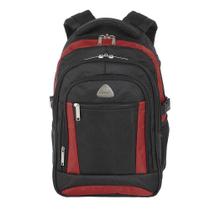 Mochila World Bags costas preta e vermelho O-1105D