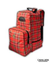 Mochila Xadrez de Hipismo Porta CAPACETE/BOTA HDR Cor:Vermelho