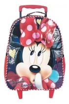 Mochila Xeryus Vermelho Preto Feminino 9360 Minnie C/ Rodas